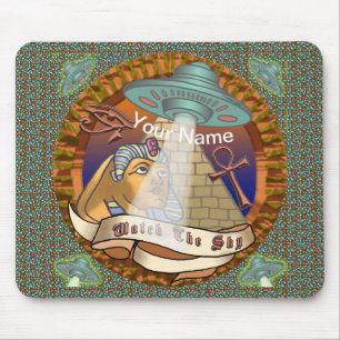 Pyramids Alien Spaceship   Mouse Pad