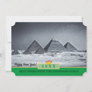 Pyramids, Cairo & Happy New Year! Card /Egypt