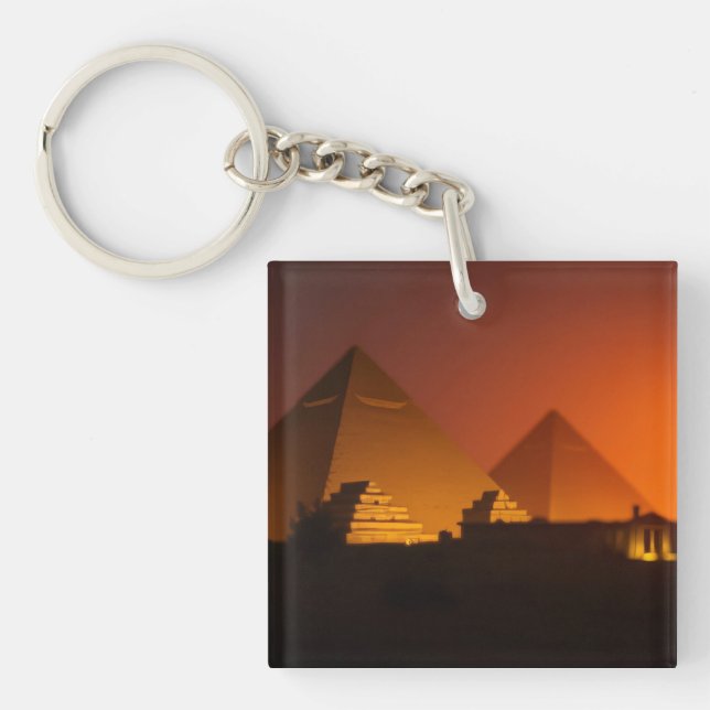 Pyramids design key ring (Front)