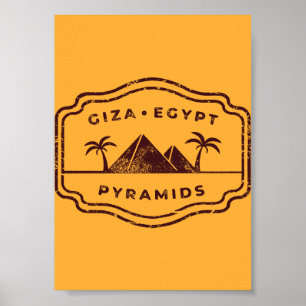 Pyramids Giza Egypt Poster