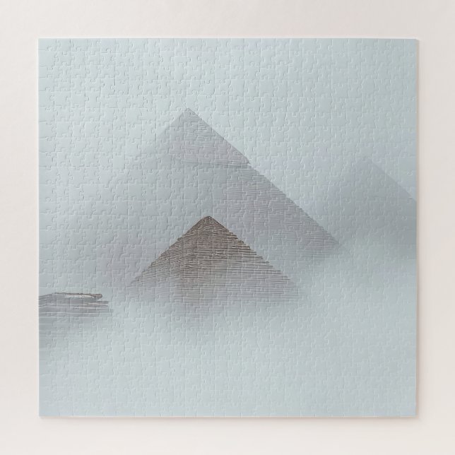Pyramids in the Mist Jigsaw Puzzle (Vertical)
