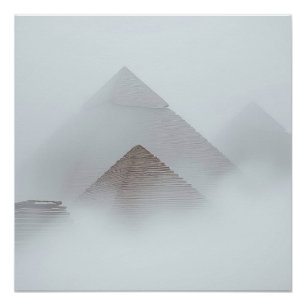 Pyramids in the Mist Poster