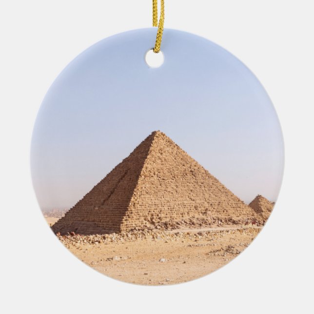 Pyramids Of Egypt Ceramic Tree Decoration (Front)