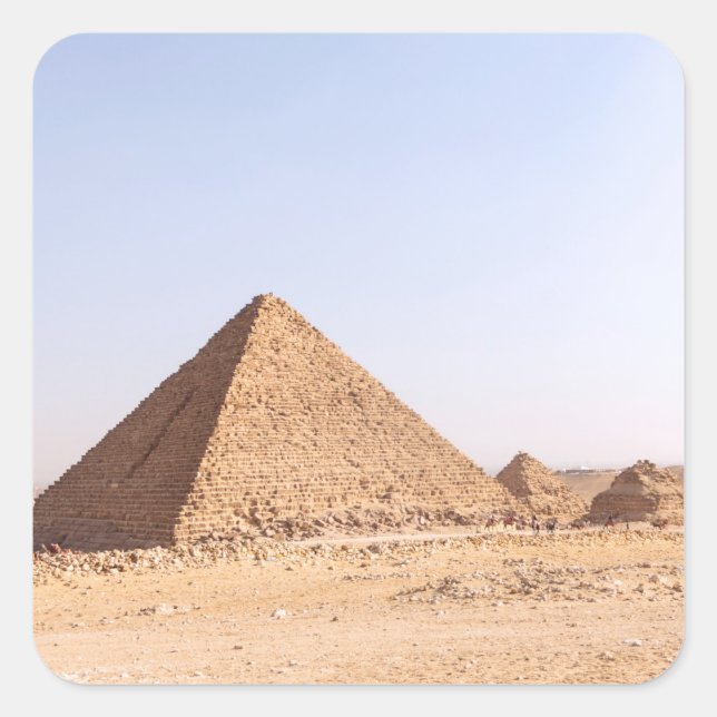 Pyramids of Egypt Coffee Mug Square Sticker (Front)
