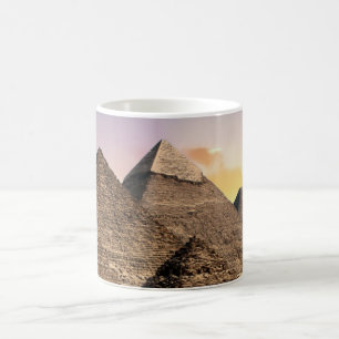 pyramids of giza Ancient Egypt Desert landscape Coffee Mug
