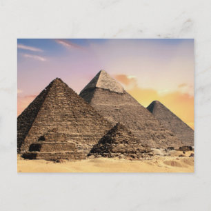 pyramids of giza Ancient Egypt Desert landscape Postcard