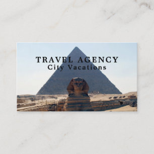 Pyramids Of Giza, Cairo, Egypt, Travel Agent  Business Card