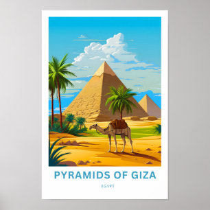 Pyramids of Giza Egypt Travel Print