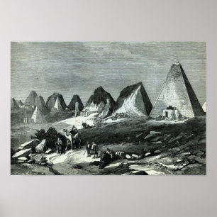 Pyramids of Meroe, on the Nile Poster
