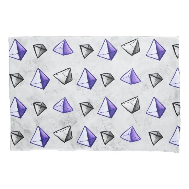 Pyramids Pattern Geometry Math Teacher Pillowcase (Front)
