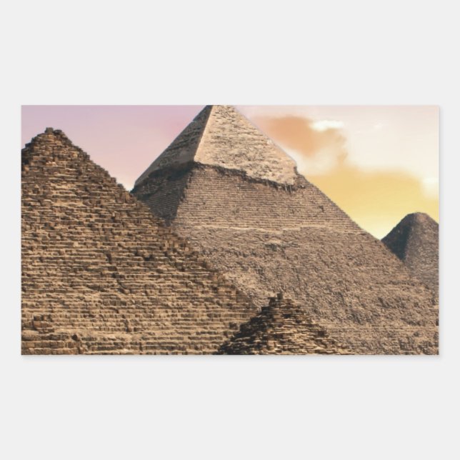 pyramids rectangular sticker (Front)