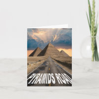 Pyramids Road Egypt Desert Landmark Art