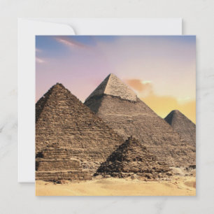 Pyramids Sphinx Ancient Egypt Pharaoh Khufu Desert Holiday Card