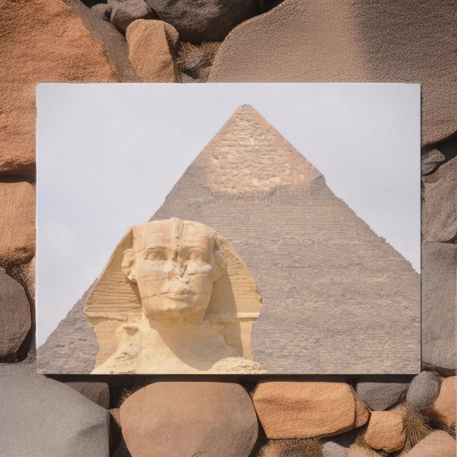Pyramids Sphinx Pharaoh ancient Egypt Giza Trip Postcard (Creator Uploaded)
