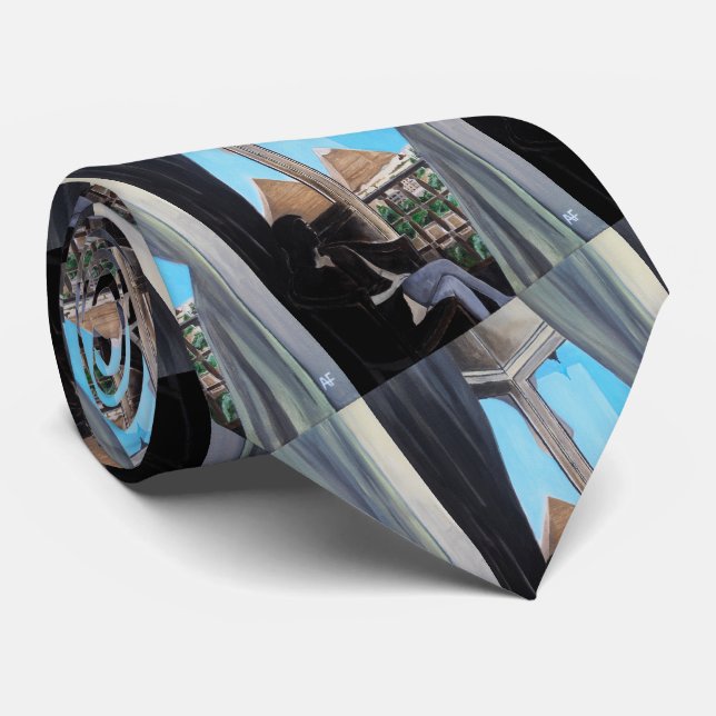 Pyramisa Hotel Painting by Alfred Fox Tie (Rolled)