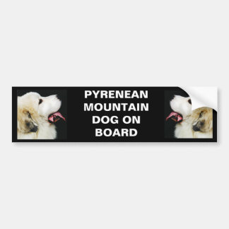 PYRENEAN MOUNTAIN DOG ON BOARD BUMPER STICKER