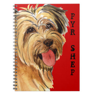 Pyrenean Shepherd Colour Block Spiral Notebook