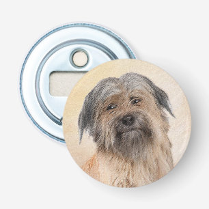 Pyrenean Shepherd Painting - Cute Original Dog Art Bottle Opener