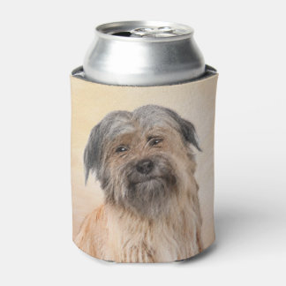 Pyrenean Shepherd Painting - Cute Original Dog Art Can Cooler