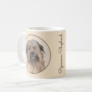 Pyrenean Shepherd Painting - Cute Original Dog Art Coffee Mug