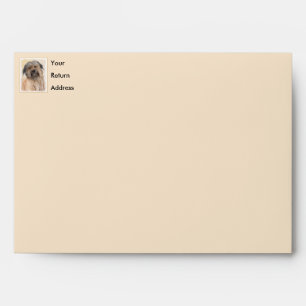 Pyrenean Shepherd Painting - Cute Original Dog Art Envelope