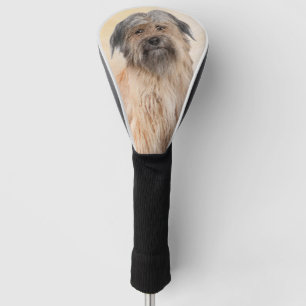 Pyrenean Shepherd Painting - Cute Original Dog Art Golf Head Cover