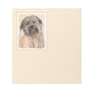 Pyrenean Shepherd Painting - Cute Original Dog Art Notepad