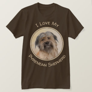 Pyrenean Shepherd Painting - Cute Original Dog Art T-Shirt