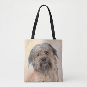 Pyrenean Shepherd Painting - Cute Original Dog Art Tote Bag