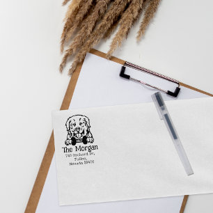 Pyrenees Dog, Return Address,  Rubber Stamp