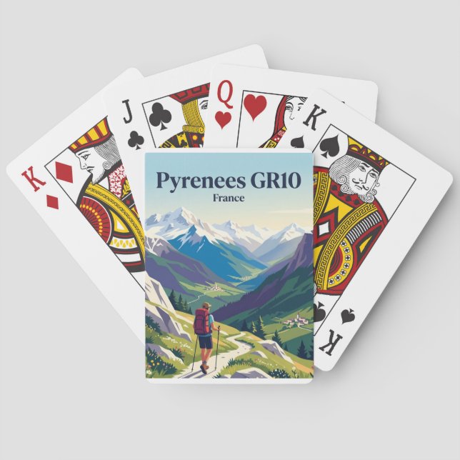 Pyrenees GR10 France Playing Cards (Back)