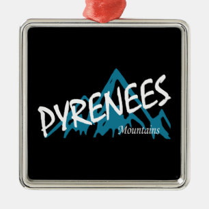 Pyrenees Mountains Metal Tree Decoration