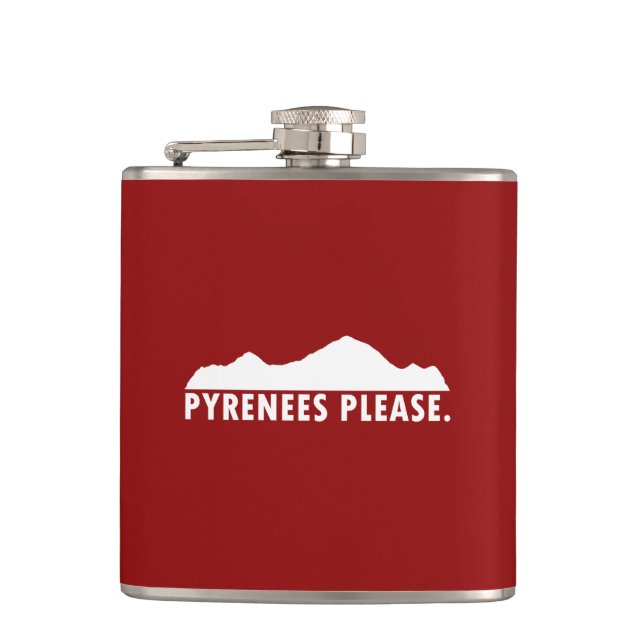 Pyrenees Please Hip Flask (Front)