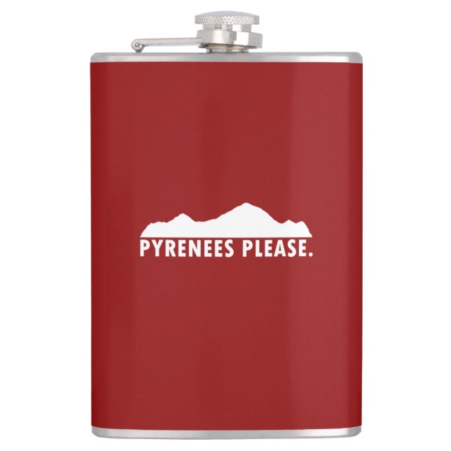 Pyrenees Please Hip Flask (Front)