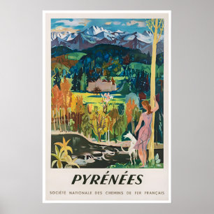 Pyrenees Travel Poster France Art Print French