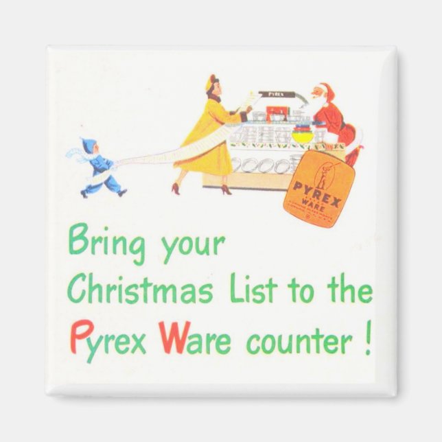 Pyrex Christmas Magnet (Front)
