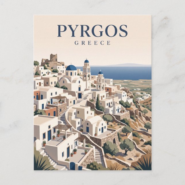 Pyrgos Greece Postcard (Front)