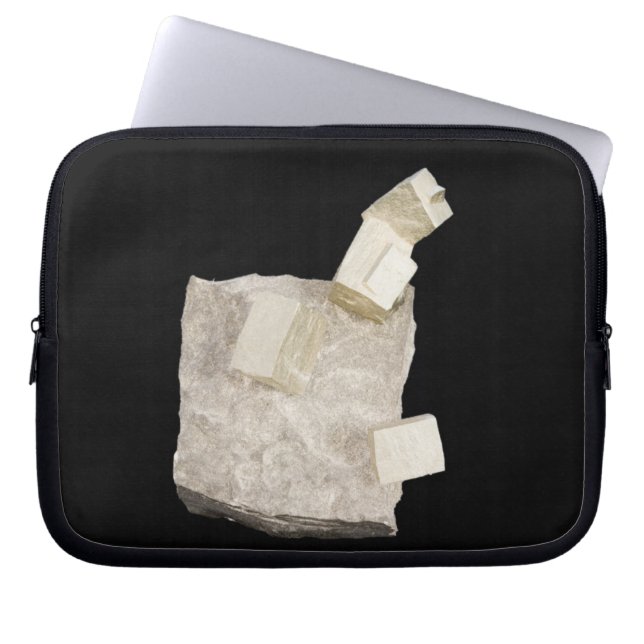 Pyrite Crystals in Shale Laptop Sleeve (Front)