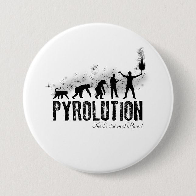 Pyrolution - The Evolution of Pyros 7.5 Cm Round Badge (Front)