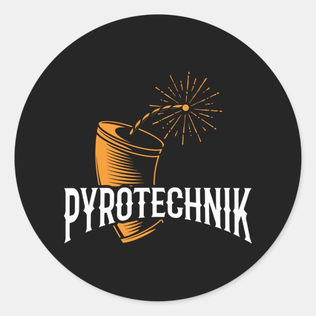 Pyrotechnics Pyrotechnician Crew Pyro Show Classic Round Sticker (Front)