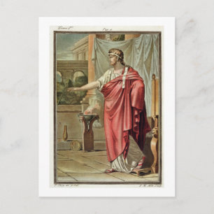 Pyrrhus, costume for 'Andromache' by Jean Racine, Postcard