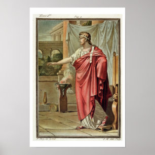 Pyrrhus, costume for 'Andromache' by Jean Racine, Poster