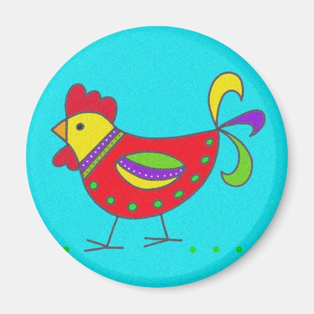 Pysanka Symbol: Hen Magnet (Front)