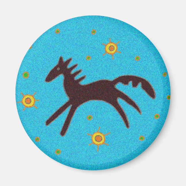 Pysanka Symbol: Horse Magnet (Front)