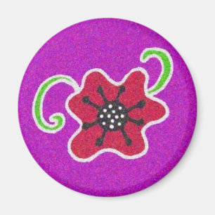 Pysanka Symbol: Poppy Magnet
