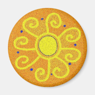 Pysanka Symbol: Sun Magnet