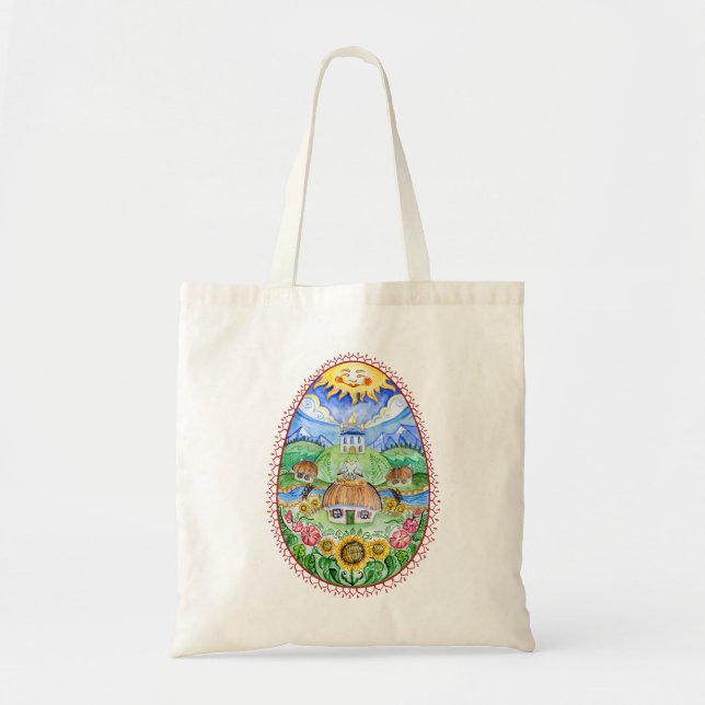 Pysanka Ukrainian Easter egg Tote Bag (Front)