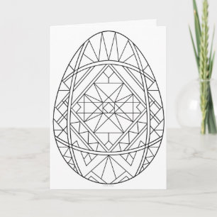 Pysanki Card to Colour 1
