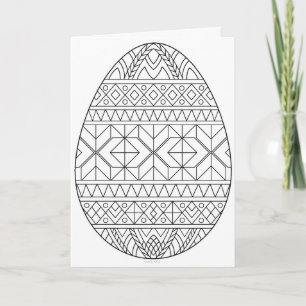 Pysanki Card to Colour 3