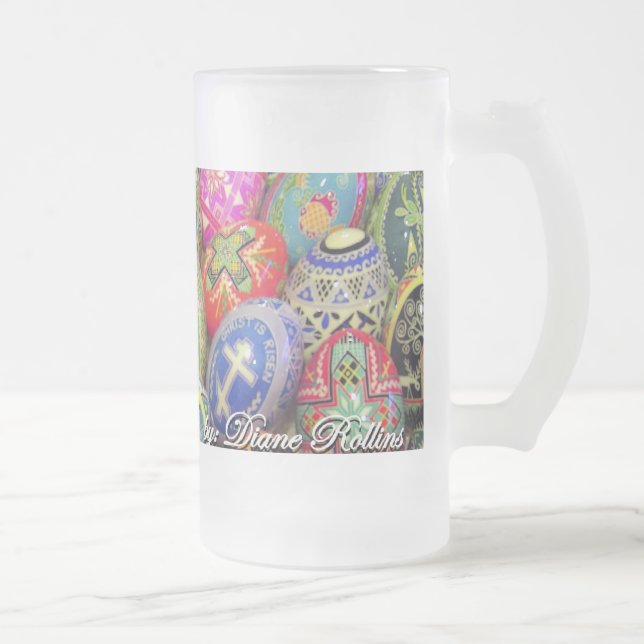 pysanky 150z frosted mug - Customised (Right)